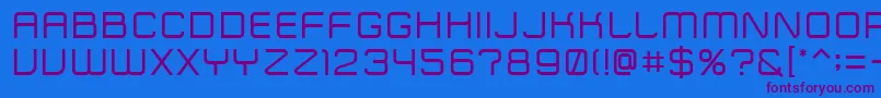 ZipTypeface-Schriftart – Violette Schriften auf blauem Hintergrund