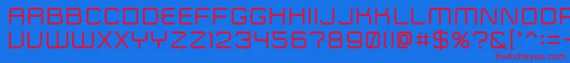 Fonte ZipTypeface – fontes vermelhas em um fundo azul