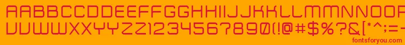 Czcionka ZipTypeface – czerwone czcionki na pomarańczowym tle