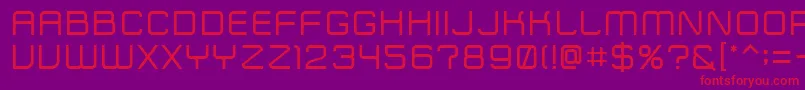 Fonte ZipTypeface – fontes vermelhas em um fundo violeta