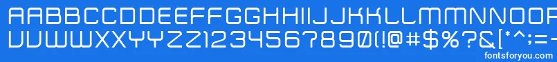 ZipTypeface Font – White Fonts on Blue Background