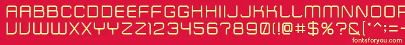 Police ZipTypeface – polices jaunes sur fond rouge