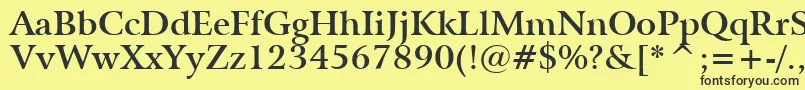 BitstreamArrusBoldBt Font – Black Fonts on Yellow Background