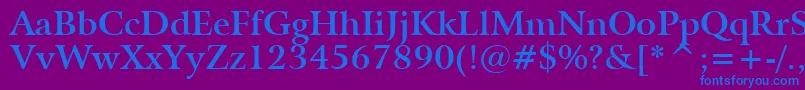 BitstreamArrusBoldBt Font – Blue Fonts on Purple Background