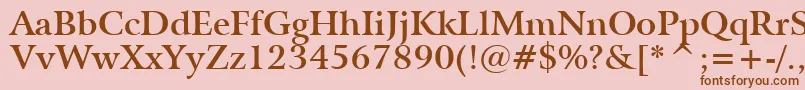 BitstreamArrusBoldBt Font – Brown Fonts on Pink Background