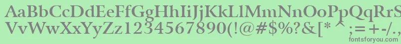 BitstreamArrusBoldBt Font – Gray Fonts on Green Background