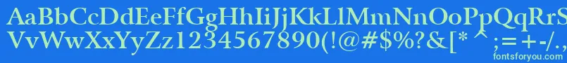 BitstreamArrusBoldBt Font – Green Fonts on Blue Background