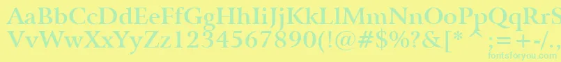 BitstreamArrusBoldBt Font – Green Fonts on Yellow Background