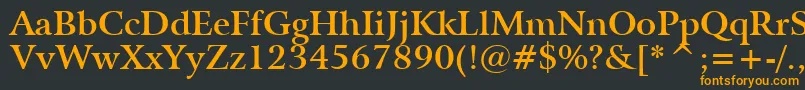 フォントBitstreamArrusBoldBt – 黒い背景にオレンジの文字