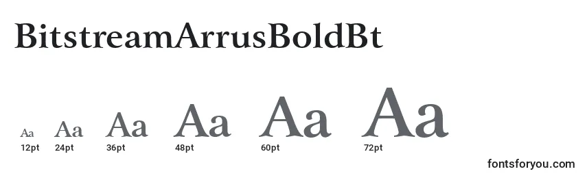Размеры шрифта BitstreamArrusBoldBt