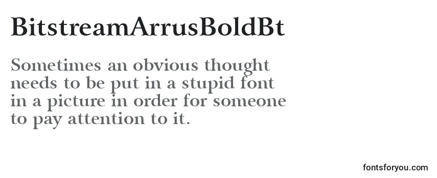 BitstreamArrusBoldBt-fontti