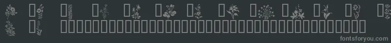 Шрифт Wildflowers1 – серые шрифты на чёрном фоне
