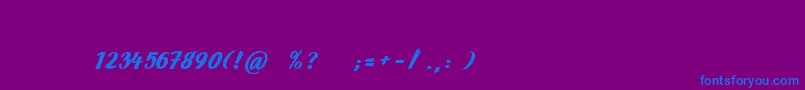 ArctikaScript Font – Blue Fonts on Purple Background