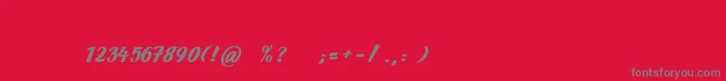 ArctikaScript Font – Gray Fonts on Red Background