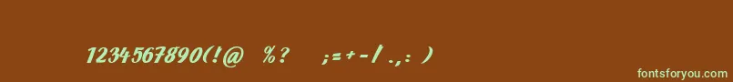 Шрифт ArctikaScript – зелёные шрифты на коричневом фоне
