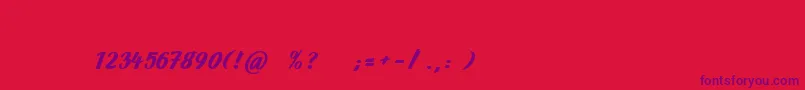 フォントArctikaScript – 赤い背景に紫のフォント