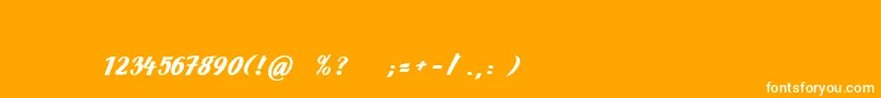フォントArctikaScript – オレンジの背景に白い文字