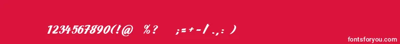 ArctikaScript Font – White Fonts on Red Background