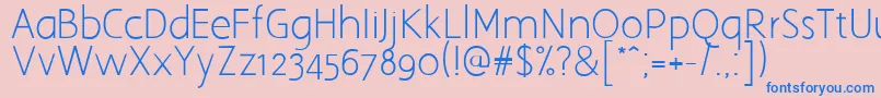 AaarghNormal Font – Blue Fonts on Pink Background