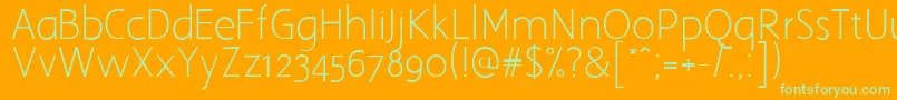 AaarghNormal Font – Green Fonts on Orange Background