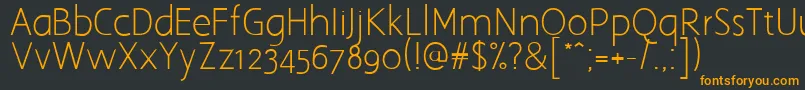 AaarghNormal Font – Orange Fonts on Black Background