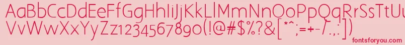 AaarghNormal-Schriftart – Rote Schriften auf rosa Hintergrund