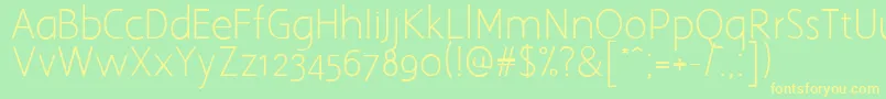 AaarghNormal-Schriftart – Gelbe Schriften auf grünem Hintergrund
