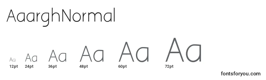 Размеры шрифта AaarghNormal