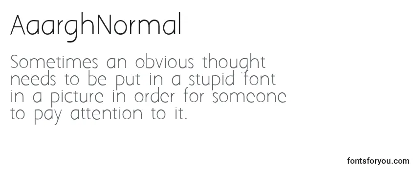 Review of the AaarghNormal Font