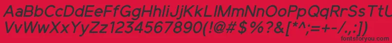 ElliotsansMediumitalic Font – Black Fonts on Red Background