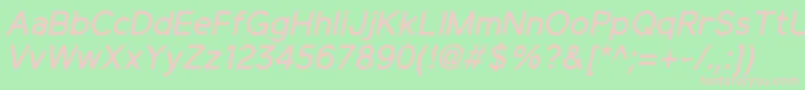 ElliotsansMediumitalic Font – Pink Fonts on Green Background