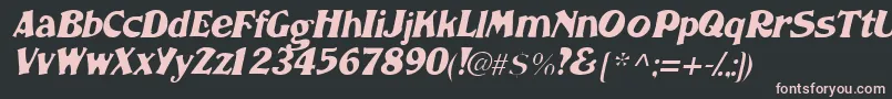 NomadsskItalic Font – Pink Fonts on Black Background