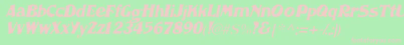 NomadsskItalic Font – Pink Fonts on Green Background