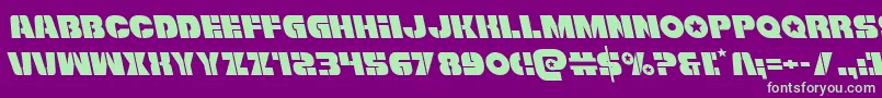 Freedomfighterleft Font – Green Fonts on Purple Background