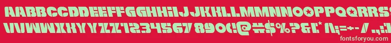 Freedomfighterleft Font – Green Fonts on Red Background