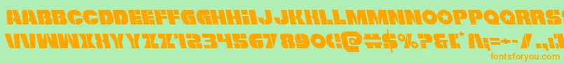 Freedomfighterleft Font – Orange Fonts on Green Background