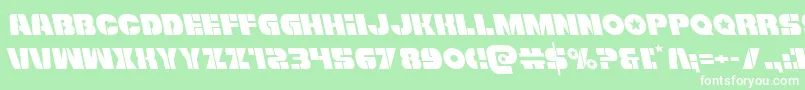 Freedomfighterleft Font – White Fonts on Green Background