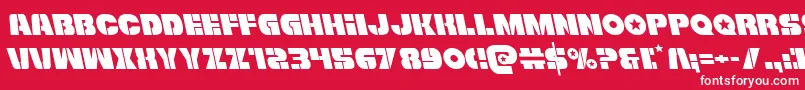 フォントFreedomfighterleft – 赤い背景に白い文字