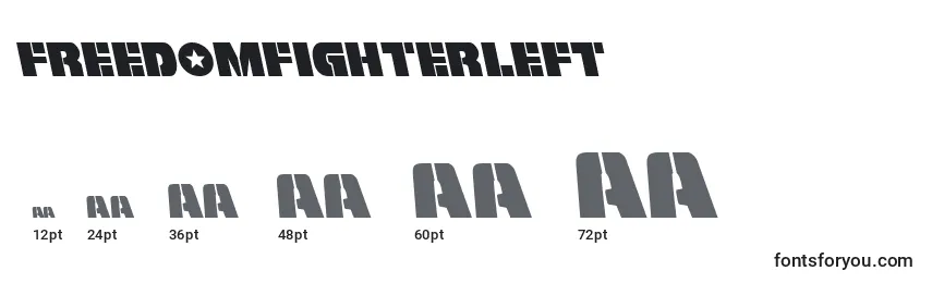 Размеры шрифта Freedomfighterleft
