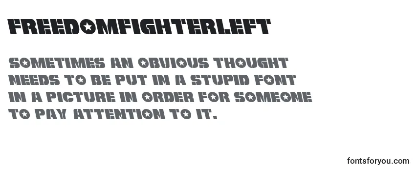Review of the Freedomfighterleft Font