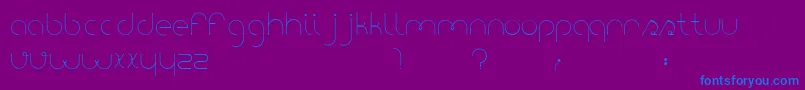 PortatilFont-Schriftart – Blaue Schriften auf violettem Hintergrund