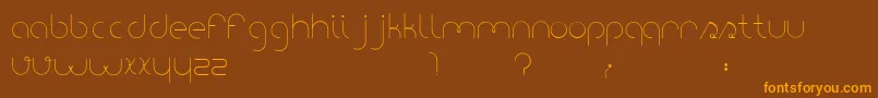 PortatilFont-Schriftart – Orangefarbene Schriften auf braunem Hintergrund