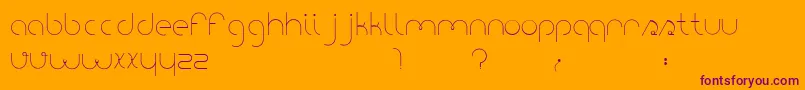 PortatilFont Font – Purple Fonts on Orange Background