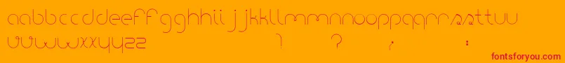 PortatilFont-Schriftart – Rote Schriften auf orangefarbenem Hintergrund