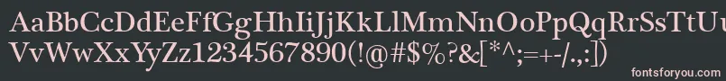 PlantagenetCherokee Font – Pink Fonts on Black Background