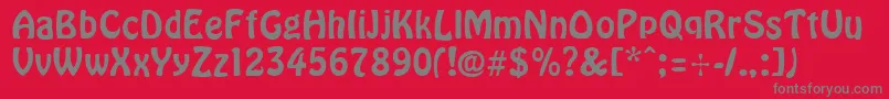 Fonte Cyrillic Hover – fontes cinzas em um fundo vermelho
