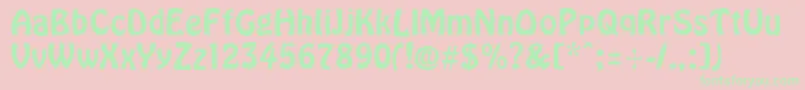 Cyrillic Hover Font – Green Fonts on Pink Background