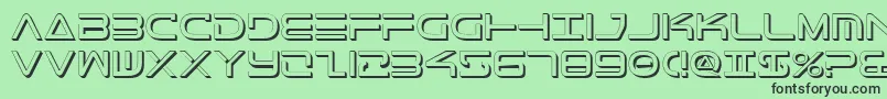TeleMarinesShadow Font – Black Fonts on Green Background