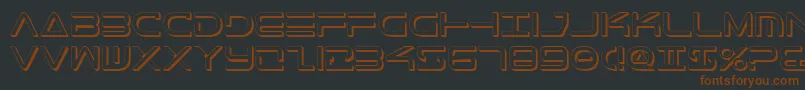 TeleMarinesShadow Font – Brown Fonts on Black Background