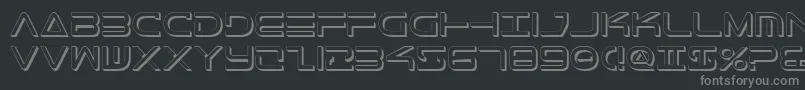 Saiba mais sobre a fonte TeleMarinesShadow Fonte TeleMarinesShadow – fontes cinzas em um fundo preto